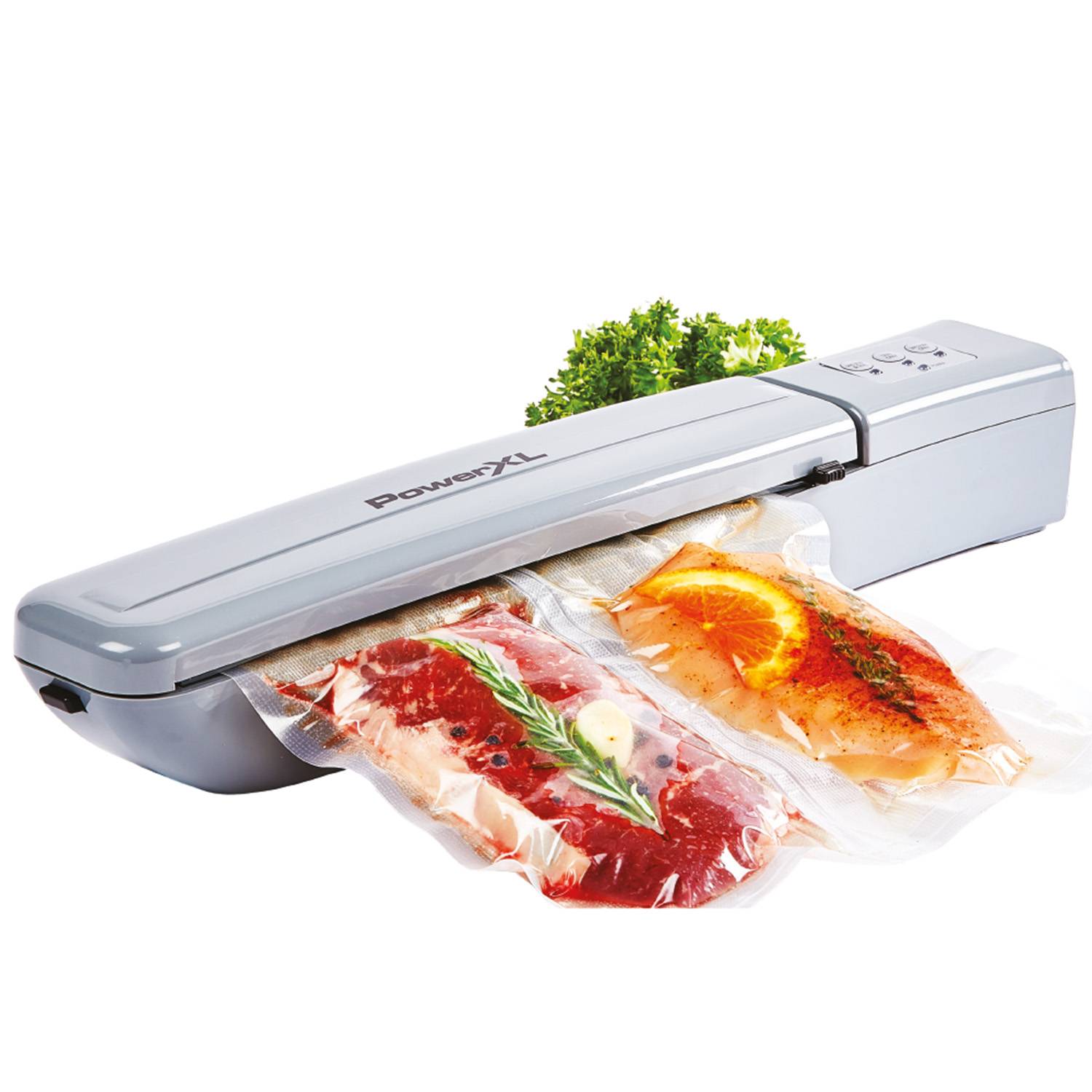 PowerXL Duo NutriSealer - Vakuumiergerät & Folienschweißgerät - 6in1 Vakuumierer zum Versiegeln, Zuschneiden & Wiederverschließen - hält Lebensmi