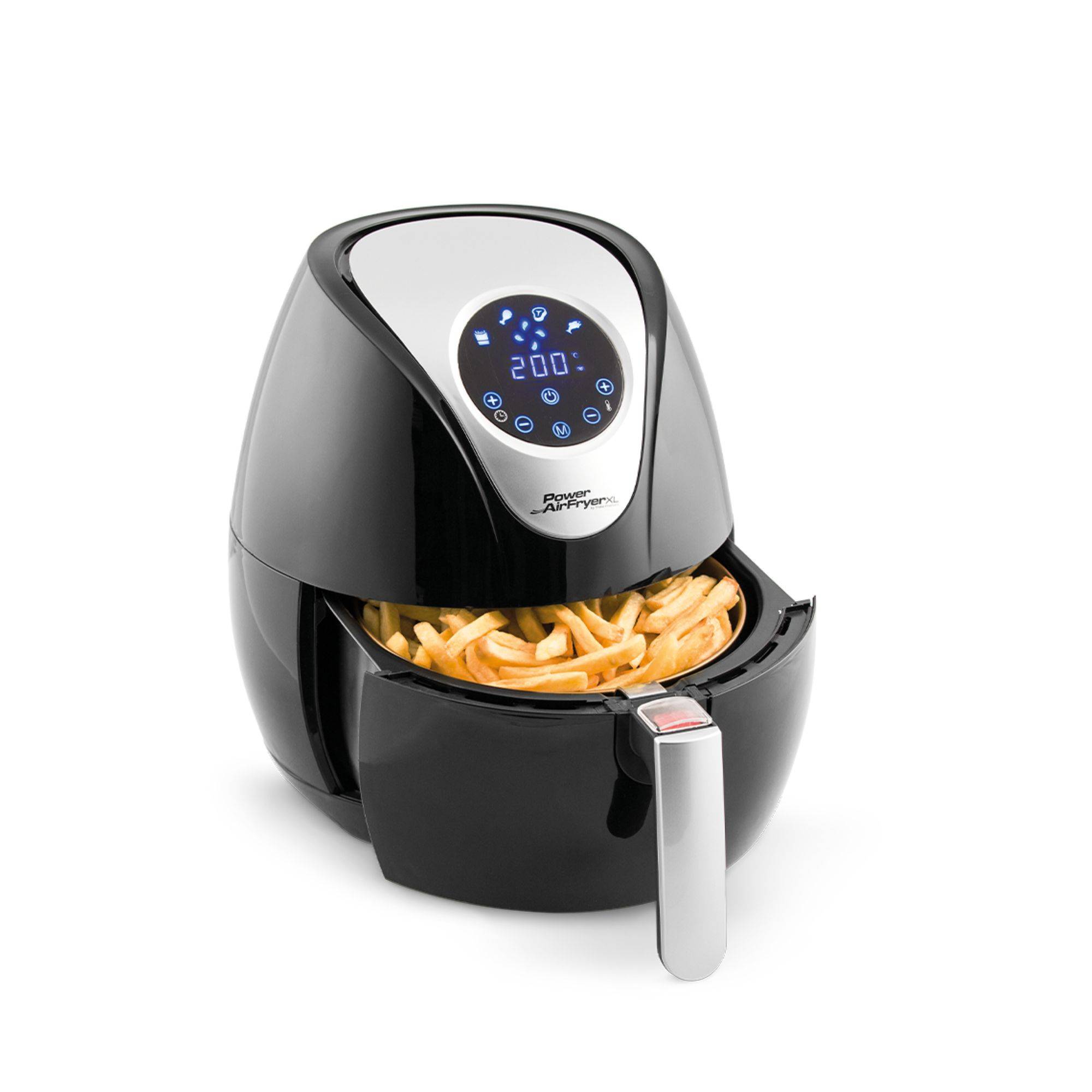 PowerXL Air Fryer 2,3 l - Heißluftfritteuse - Küchengerät – Frittieren ohne Fett - Programmautomatik & Easy-Touch-Display - Antihaftbeschichtung