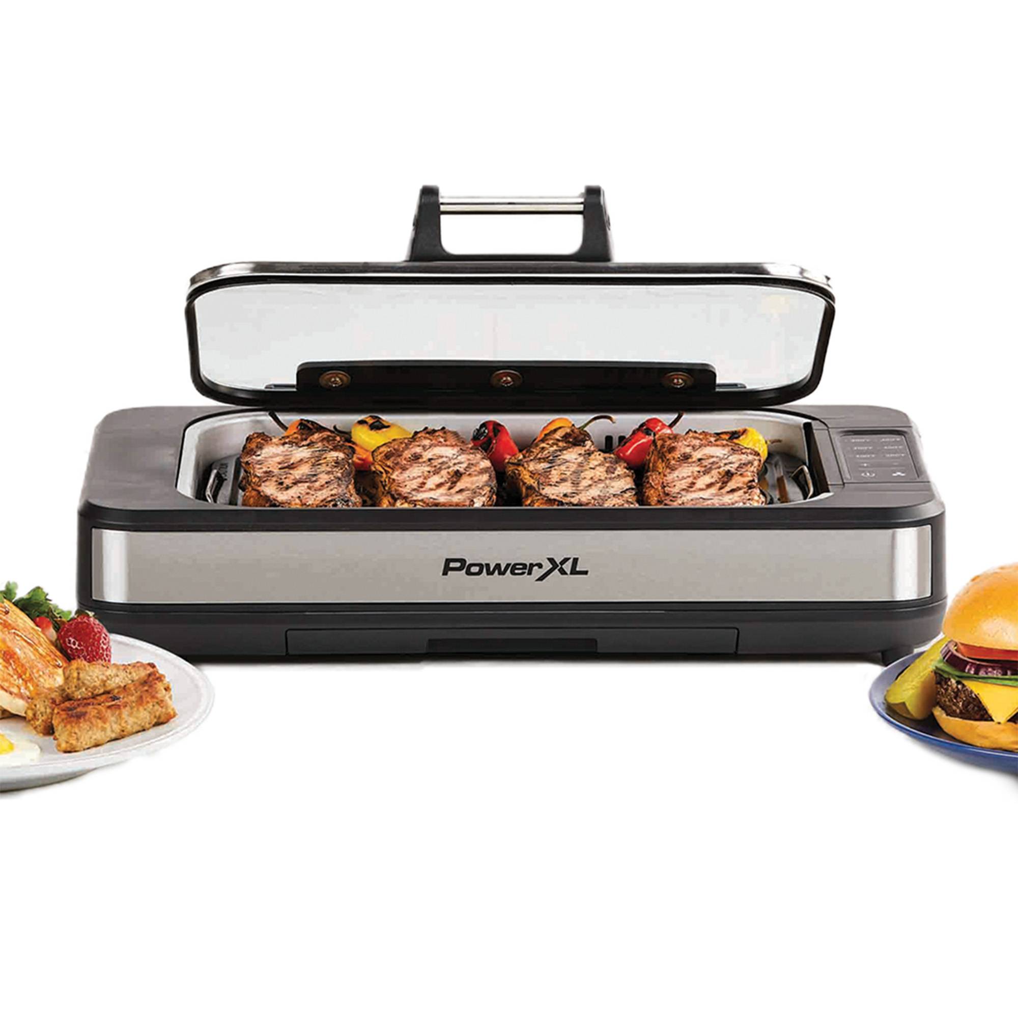 PowerXL Smokeless Grill Elite Indoorgrill – Elektrogrill - elektrischer Tischgrill - Rauchabzug & Warmhaltefunktion – Fettarm grillen - auch für