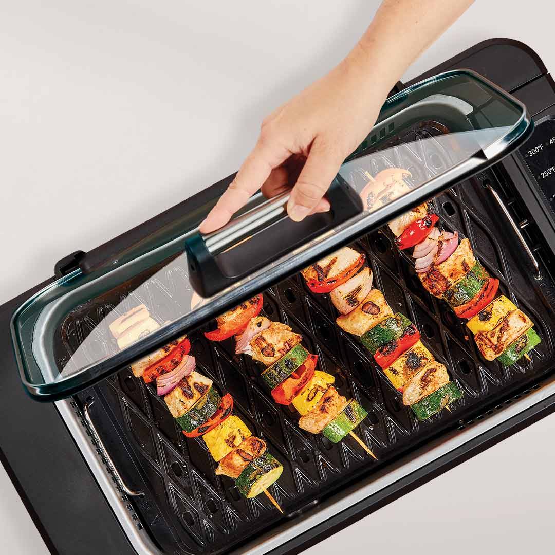 PowerXL Smokeless Grill Elite Indoorgrill – Elektrogrill - elektrischer Tischgrill - Rauchabzug & Warmhaltefunktion – Fettarm grillen - auch für