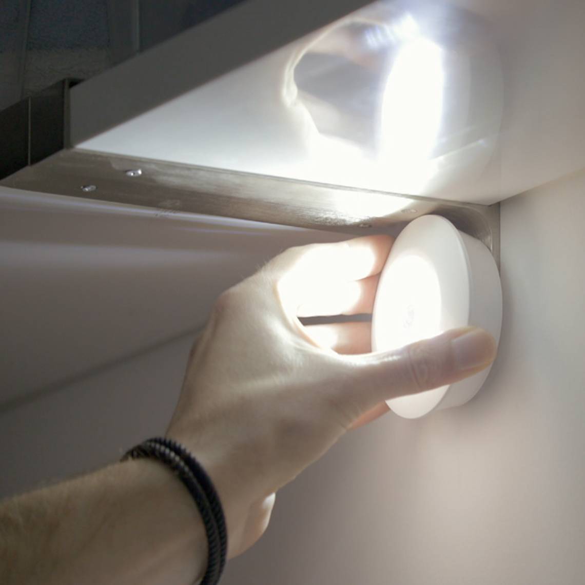 HandyLUX TopBright 4er Set - LED Wandleuchte zum Kleben - Nachtlicht mit Bewegungssensor - Treppenbeleuchtung - Treppenlicht - Wandbeleuchtung