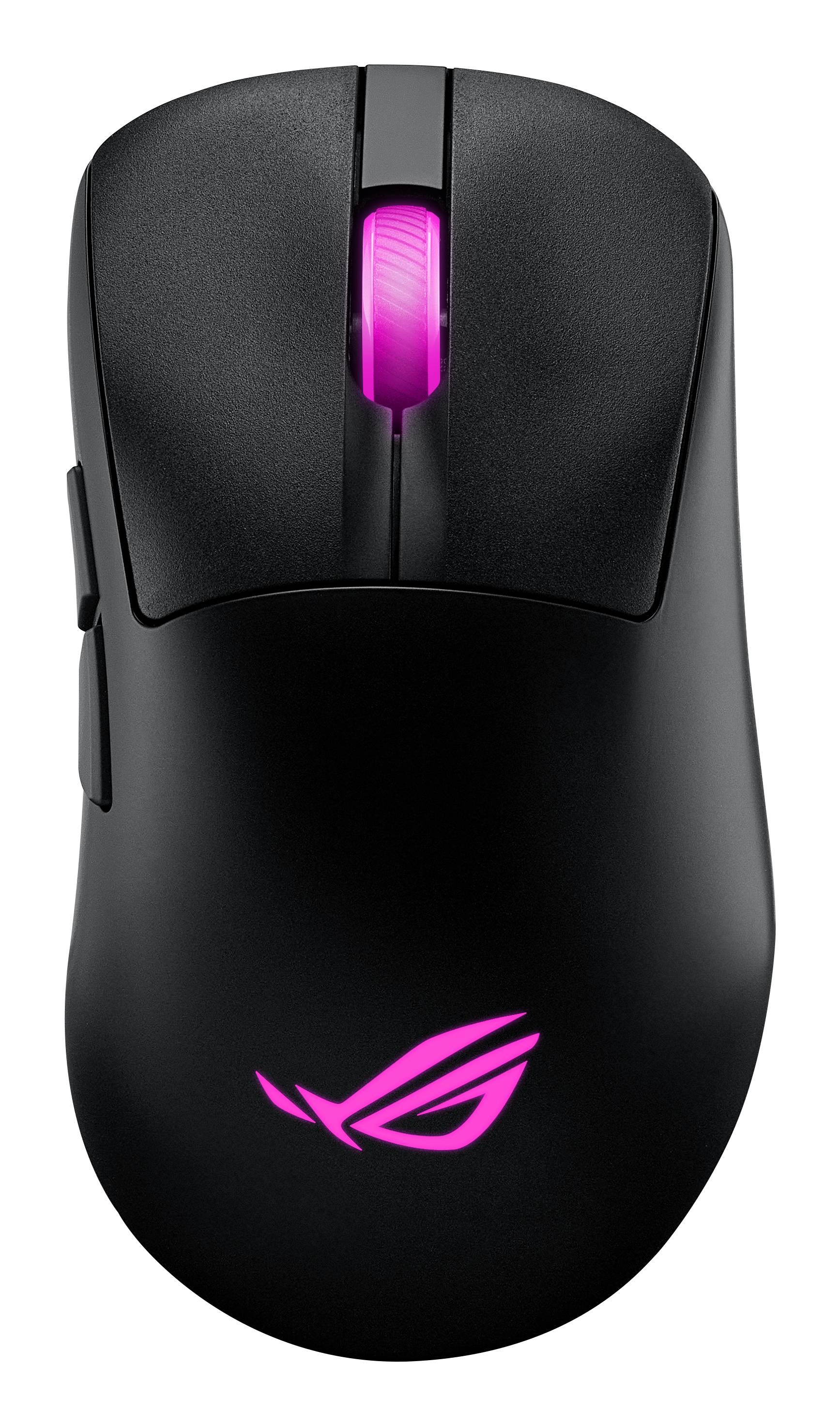ASUS ROG Keris II Origin BLK, rechts, Optisch, RF Wireless + Bluetooth + USB Type-A, 42000 DPI, Schwarz