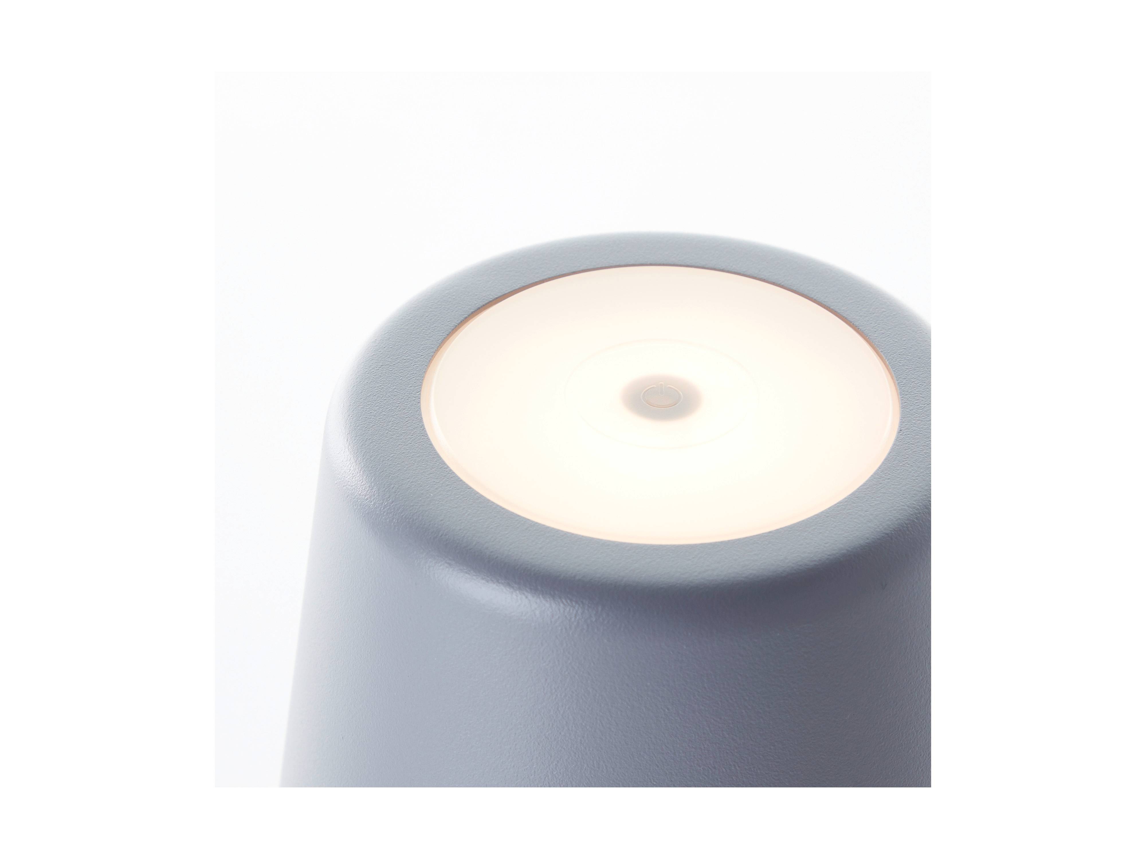 BRILLIANT LED-Akku-Tischleuchte Kaami, 2 W, 310 lm, 3000 K, grau, 2er Set