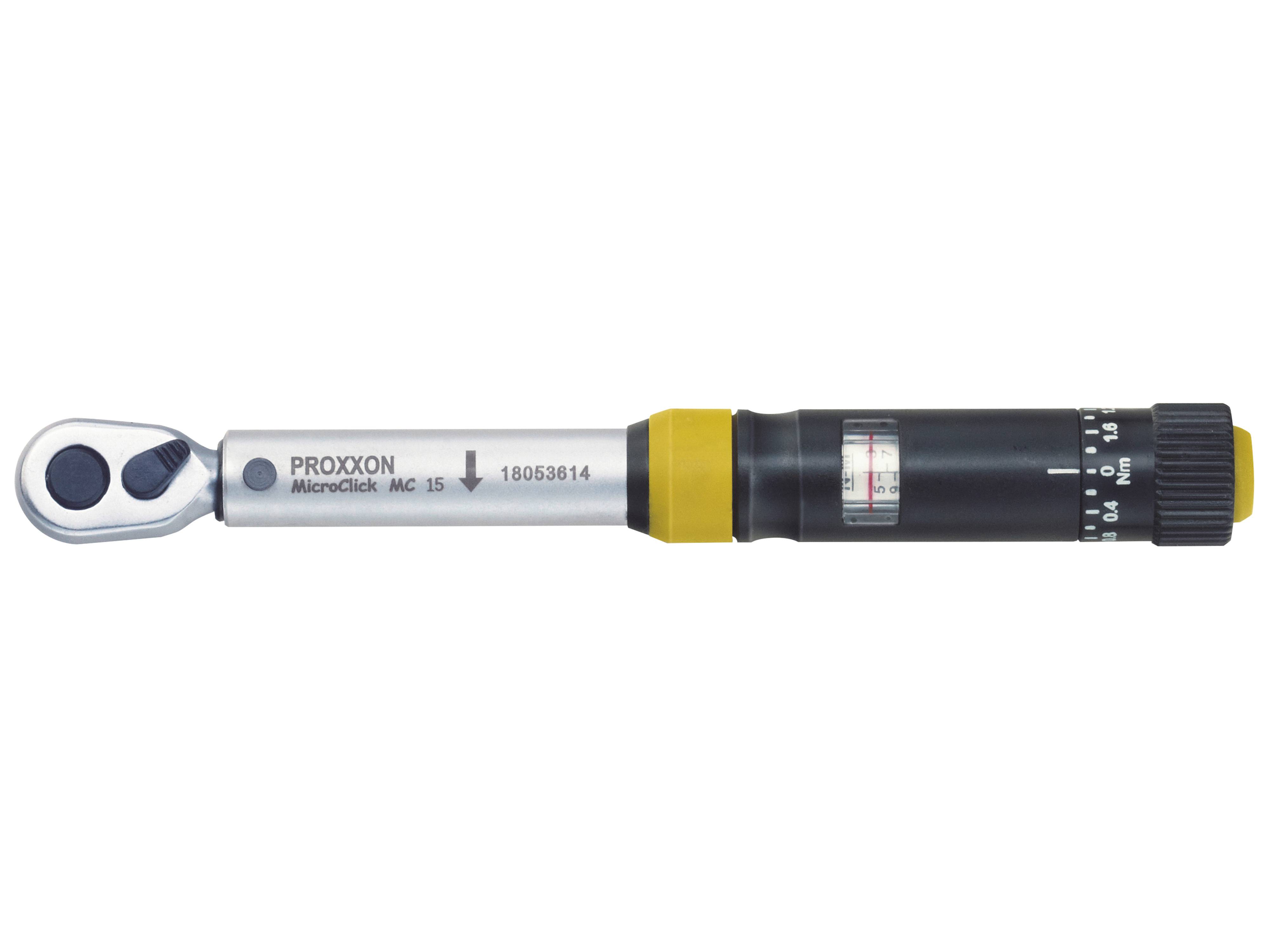 PROXXON MicroClick Drehmomentschlüssel MC15, 23345, 1/4", 3-15 Nm