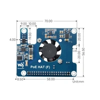 WAVESHARE, PoE HAT für Raspberry Pi 5, WV26399 WAVESHARE, PoE HAT für Raspberry Pi 5, WV26399