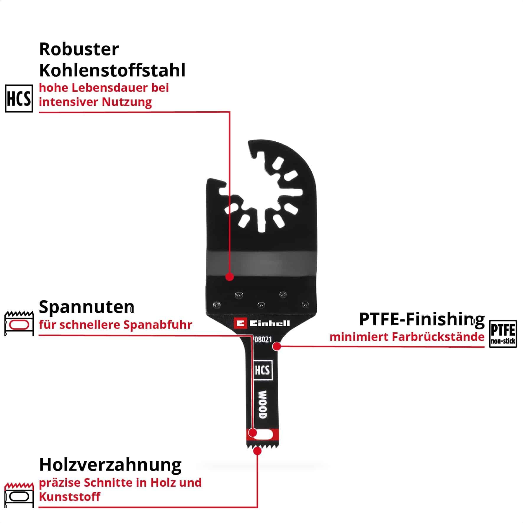 EINHELL Tauchsägeblatt, 708021, HCS Holz, 10 mm