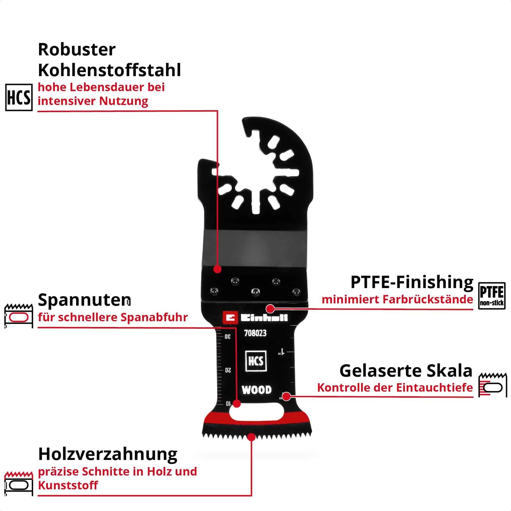 EINHELL Tauchsägeblatt, 708023, HCS Holz, 32 mm