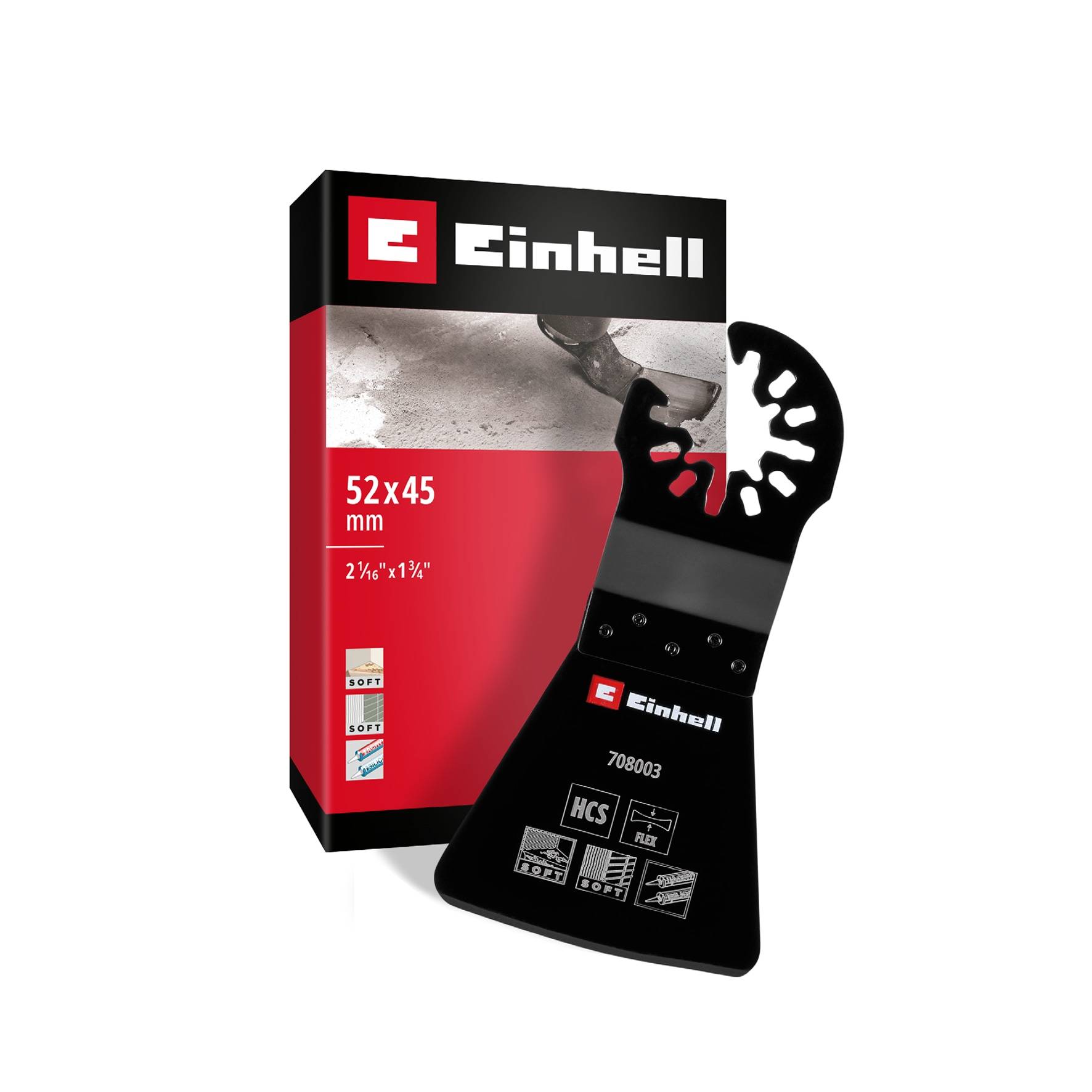 EINHELL Schaber, 708003, HCS, Flexibel, 52 mm