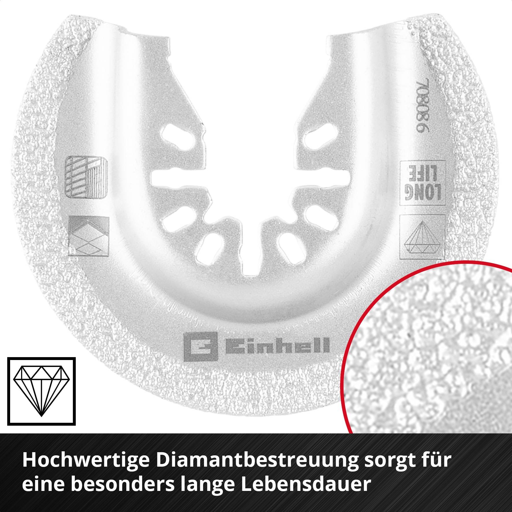 EINHELL Hartmetall-Sägeblatt, 708086, halbrund, 65 mm