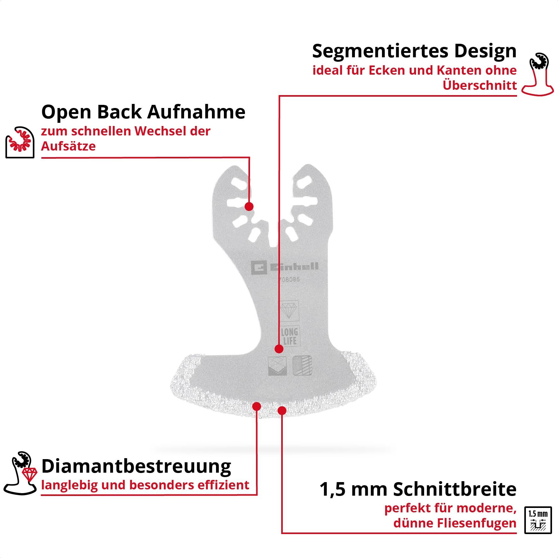 EINHELL Segmentmesser, 504980, 57 mm