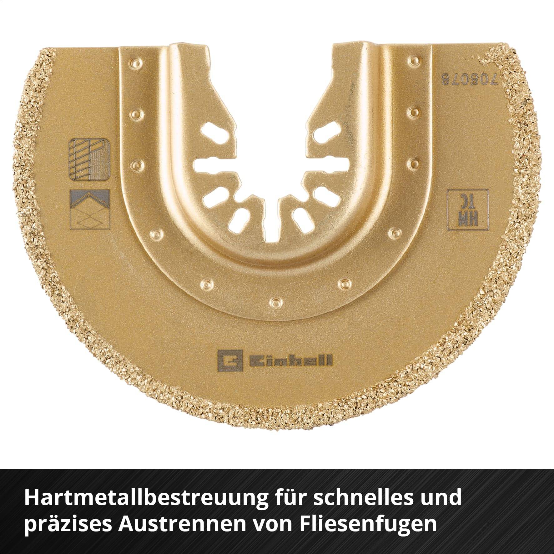 EINHELL Hartmetall-Sägeblatt, 708078, halbrund, 87 mm