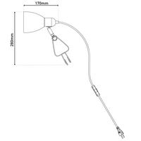 NÄVE Klemmtischleuchte 3194923, 18W, E14, weiß NÄVE Klemmtischleuchte 3194923, 18W, E14, weiß