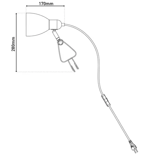 NÄVE Klemmtischleuchte 3194923, 18W, E14, weiß NÄVE Klemmtischleuchte 3194923, 18W, E14, weiß