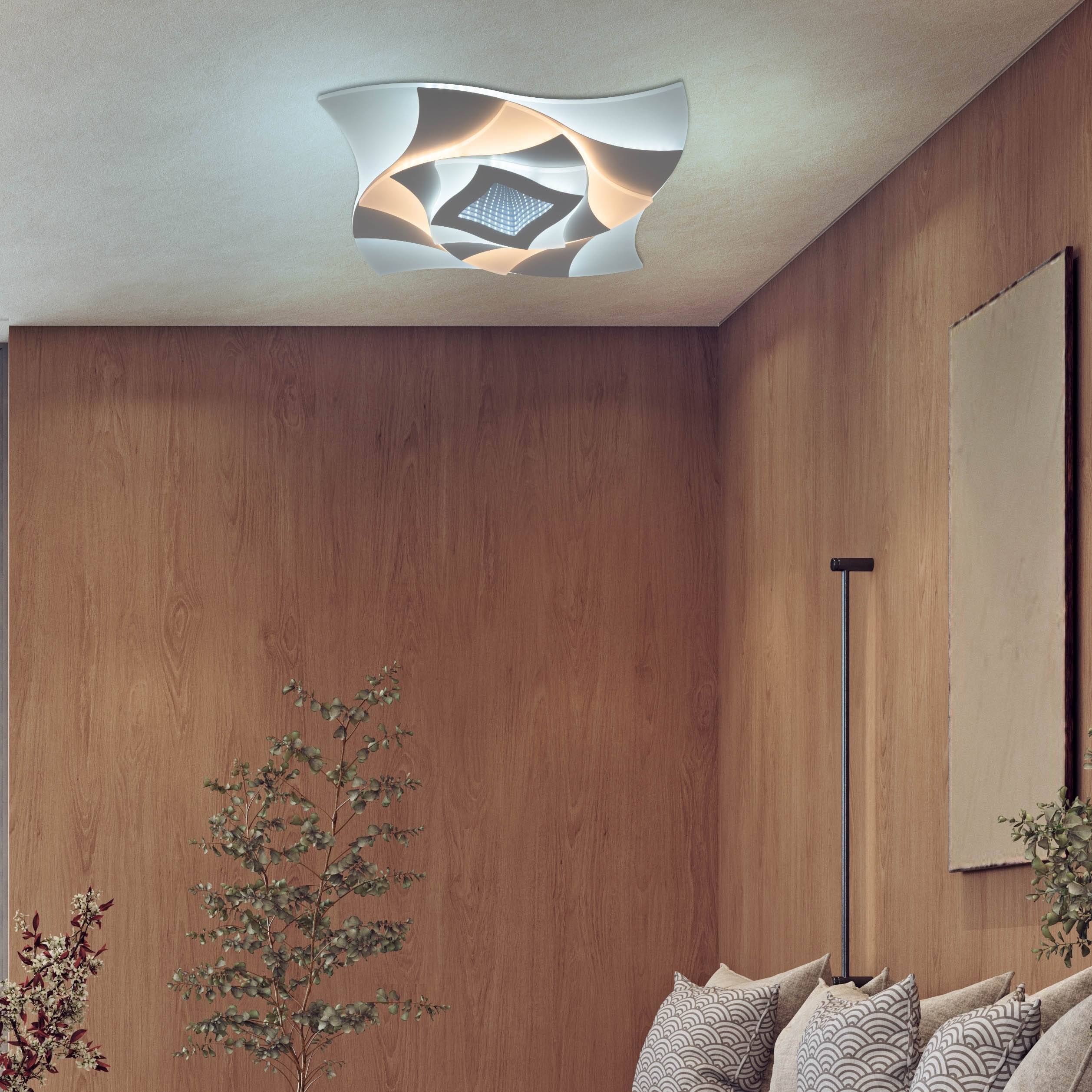 NÄVE LED-Deckenleuchte 1408477, 40W, 2600lm, CCT, 3D-Effekt, weiß