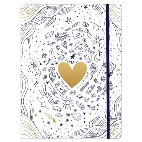 Clairefontaine 4x Adolie, Sammelmappe mit Gummizugverschluss 24x32cm 116298C
