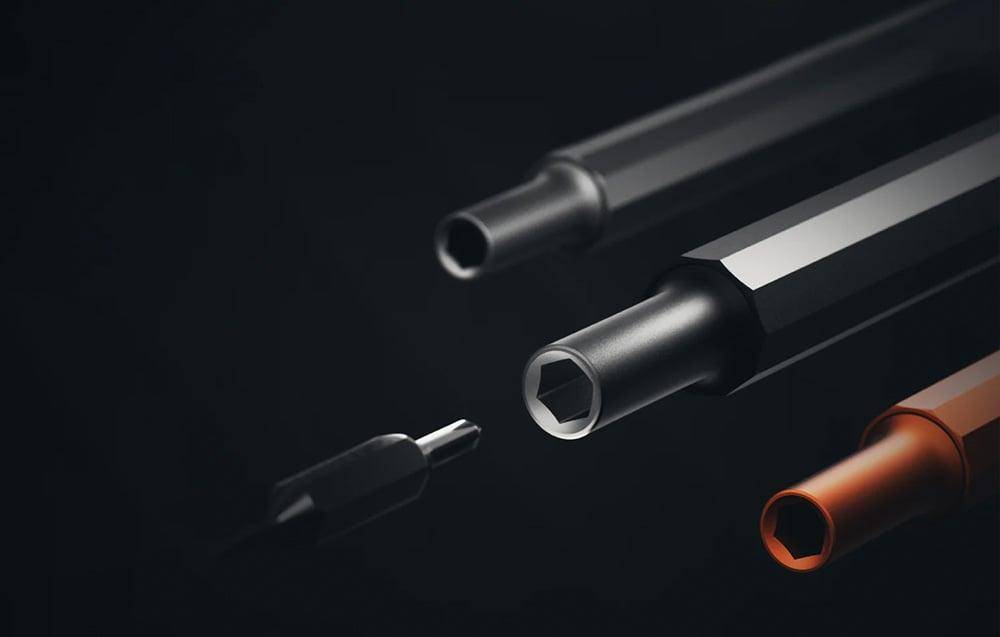 HOTO Pocket Precision Screwdriver SE, Präzisionsschraubendreher, 5 in 1, silber