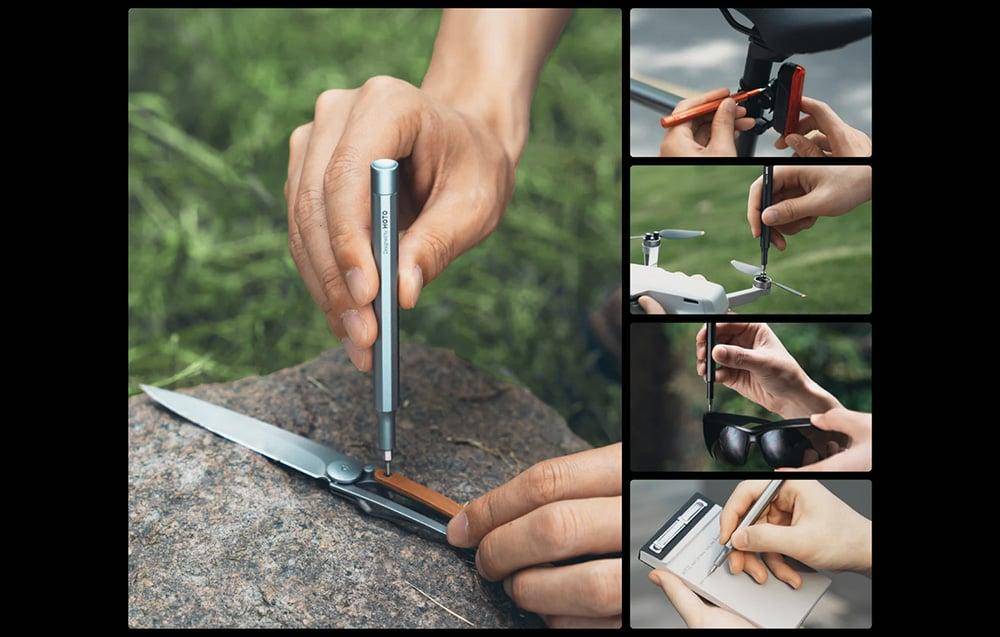 HOTO Pocket Precision Screwdriver SE, Präzisionsschraubendreher, 5 in 1, rot