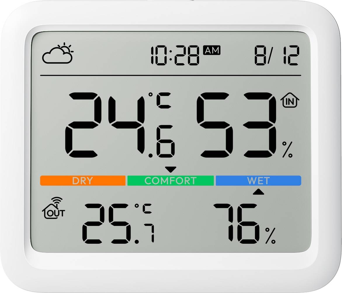 SWITCHBOT Wetterstation, Meter Pro Thermometer Hygrometer, weiß