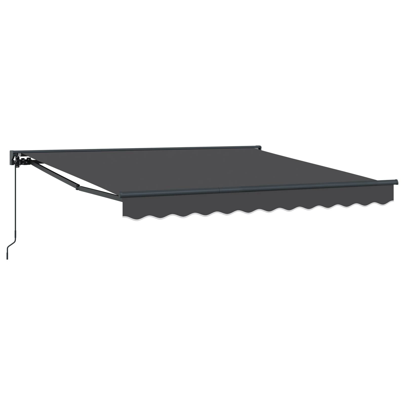 vidaXL Handbetriebene Ausziehbare Markise - Anthrazit, 300x250 cm