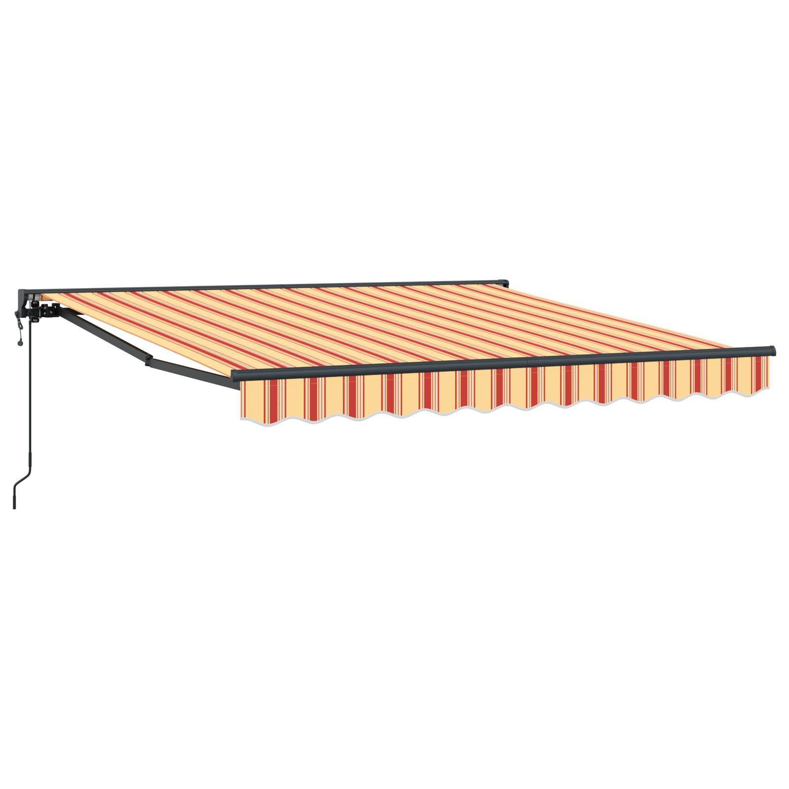 vidaXL Automatische Einziehbare Markise Gelb und Orange 300x250 cm