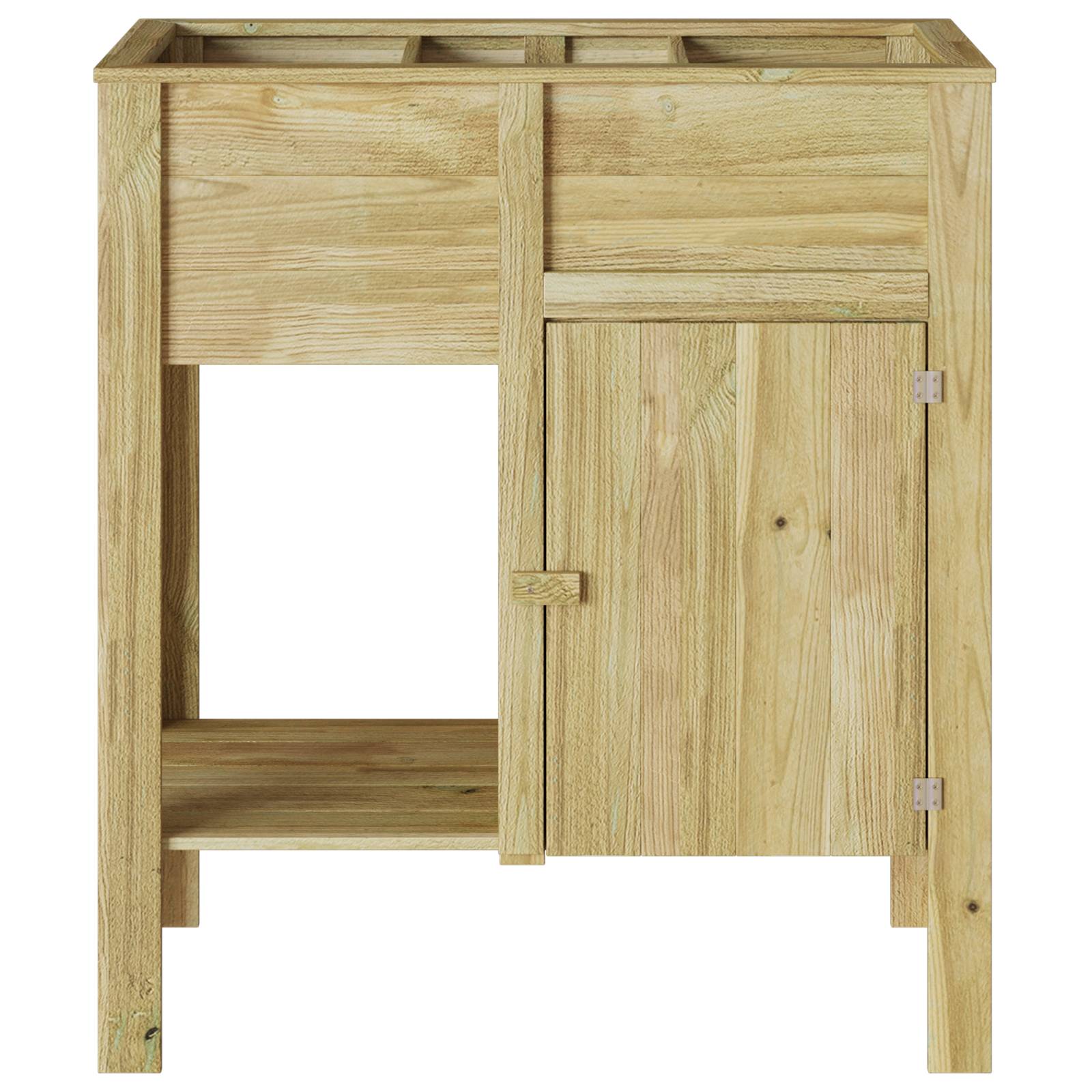 vidaXL Gartenhochbeet mit Stauraum 85x46x96 cm behandeltes Holz Kiefer
