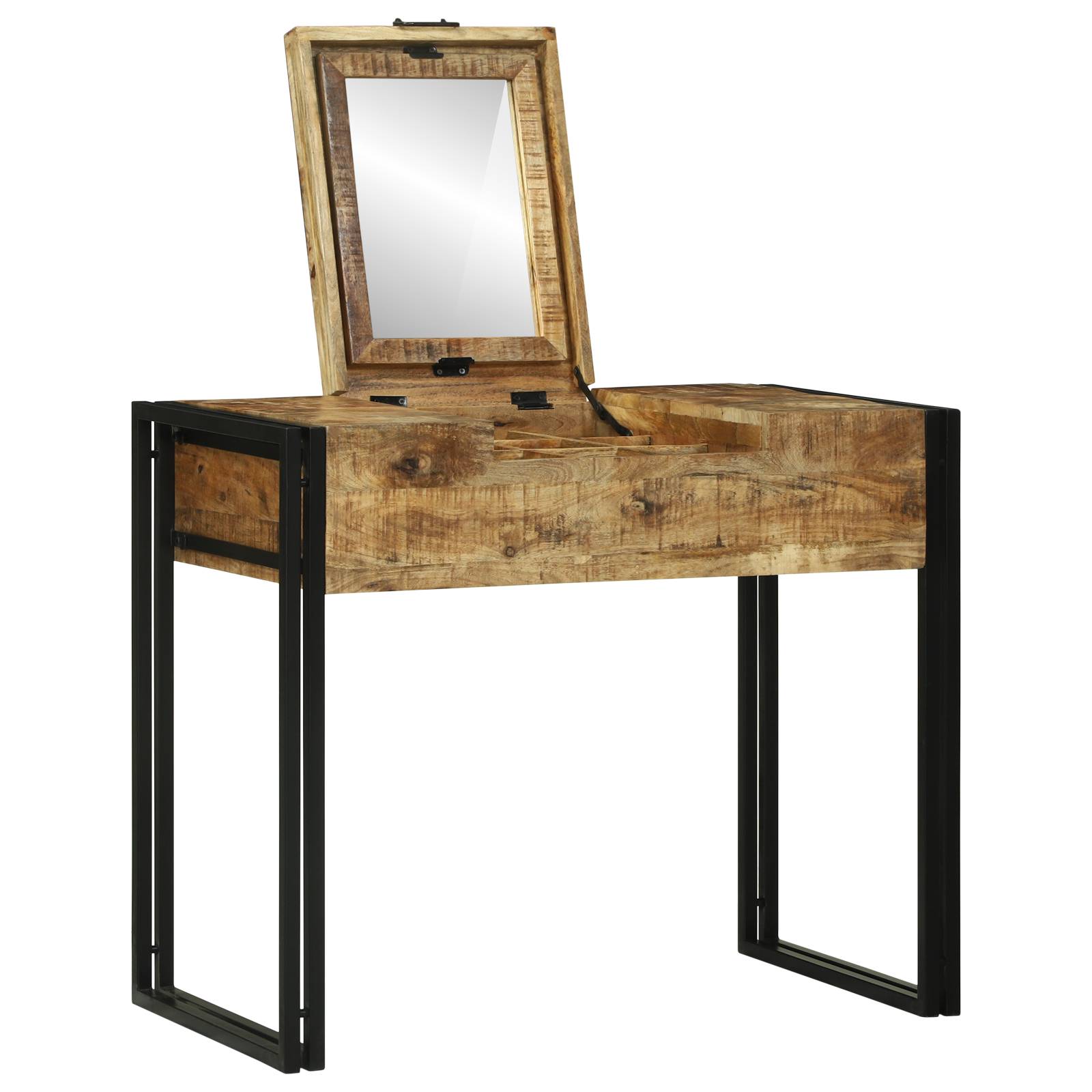 vidaXL Schminktisch 90x50x75 cm Massivholz Mango