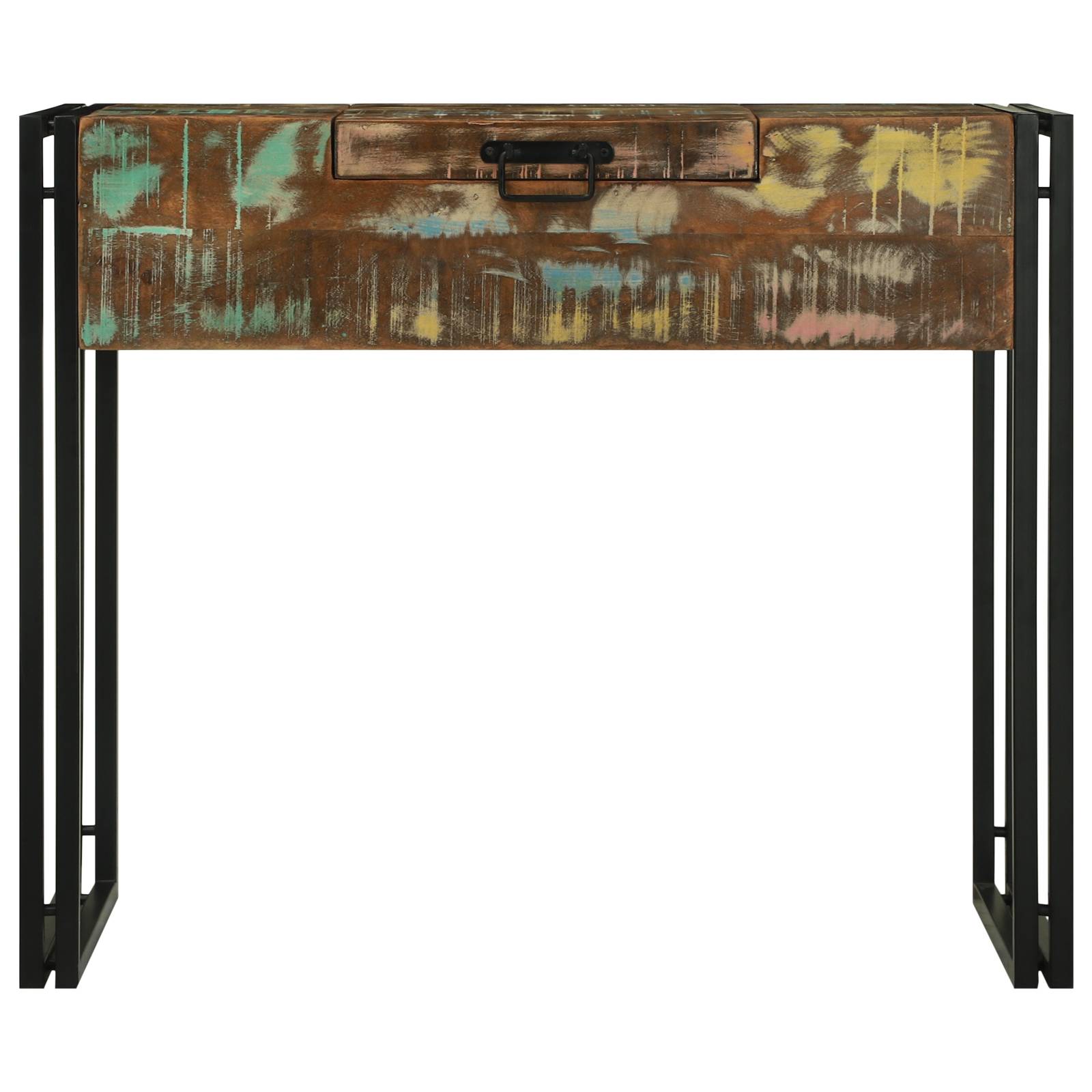 vidaXL Frisiertisch 90x50x75 cm Massivholz Reclaimed