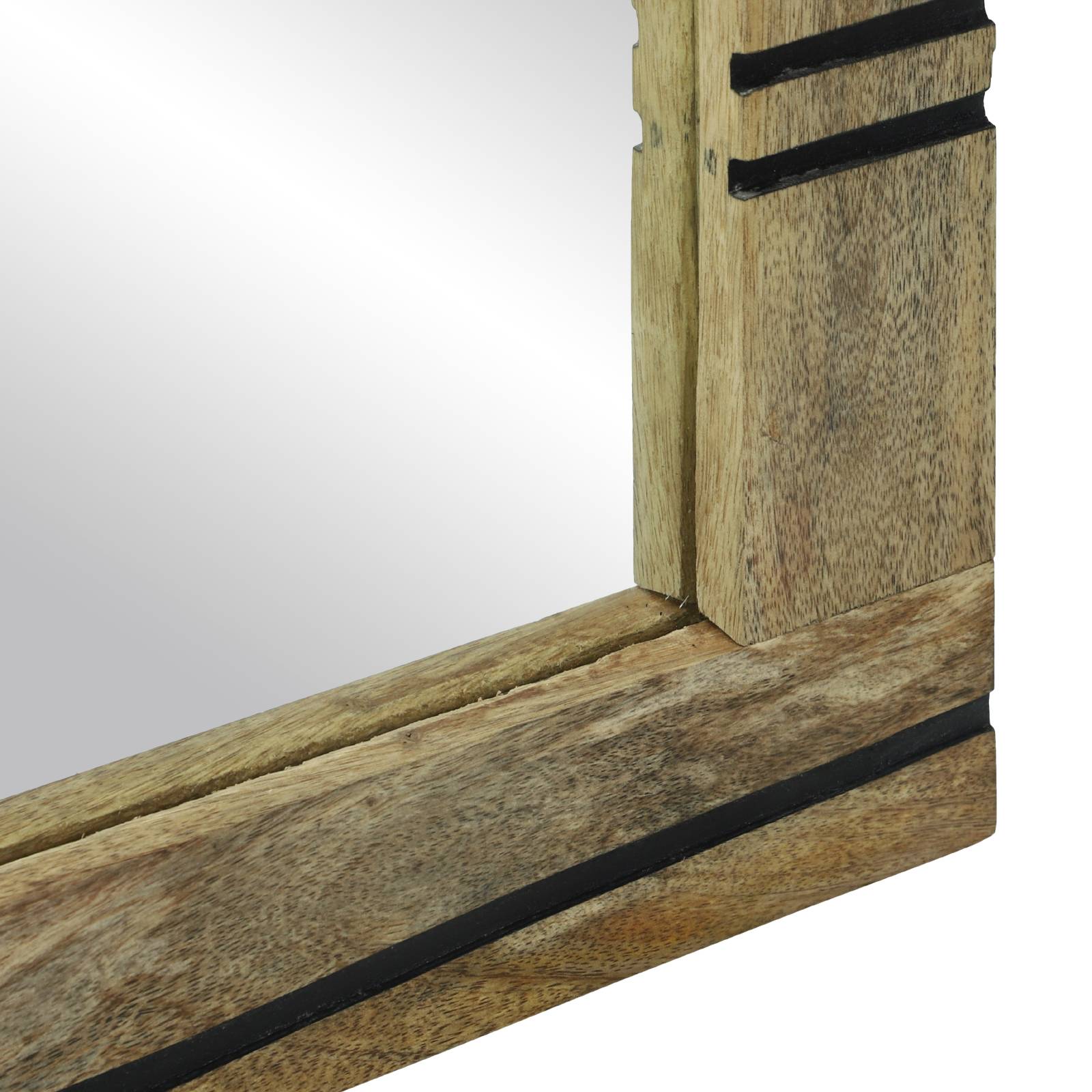 vidaXL Badspiegel 50 x 70 x 30 cm aus massivem Mangoholz.