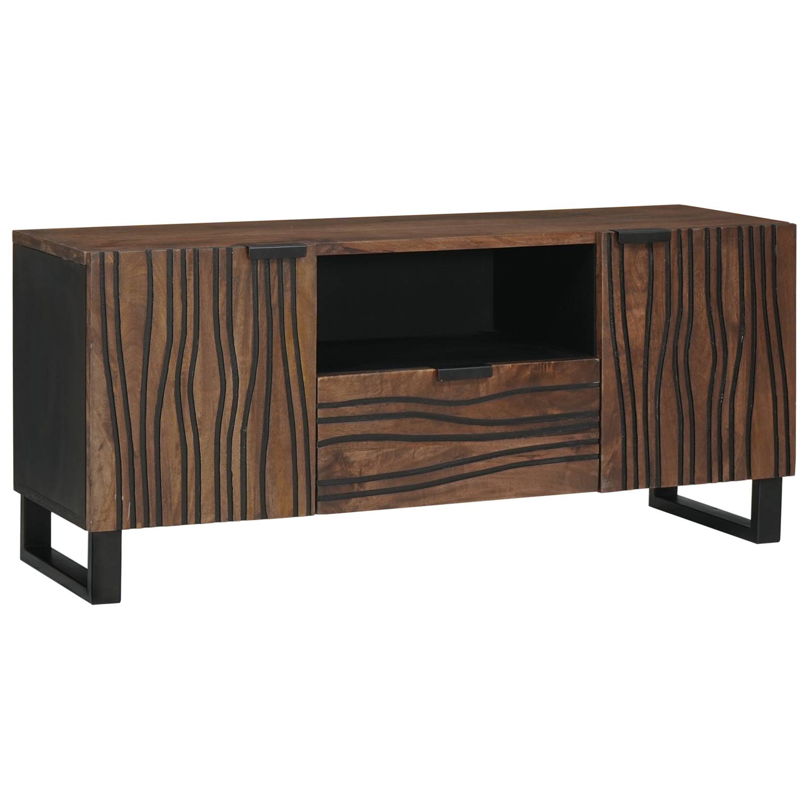 vidaXL TV-Schrank - 105 x 33,5 x 46 cm, aus massivem Mangoholz.