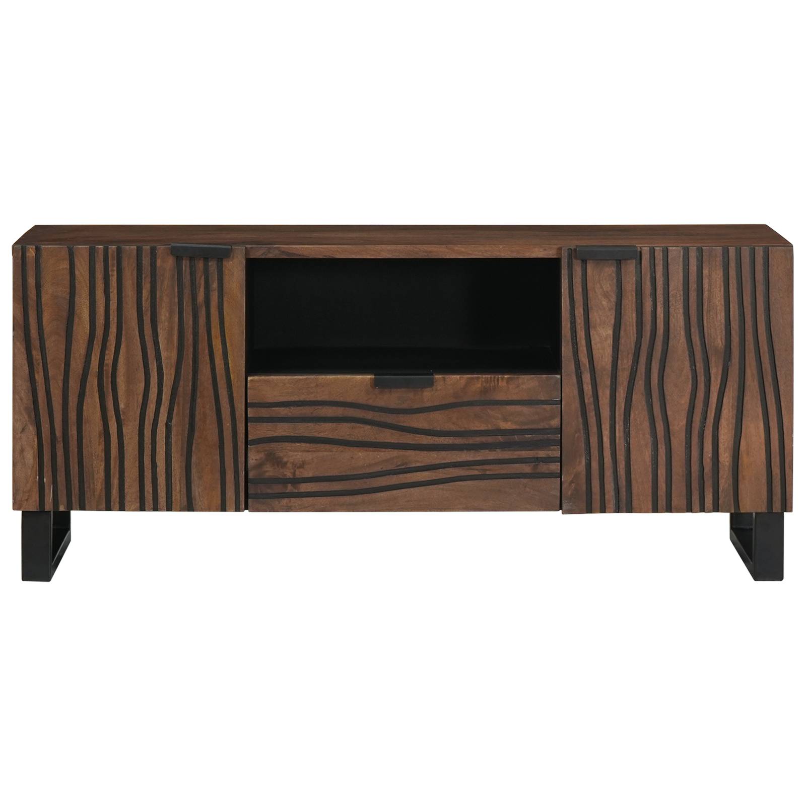vidaXL TV-Schrank - 105 x 33,5 x 46 cm, aus massivem Mangoholz.