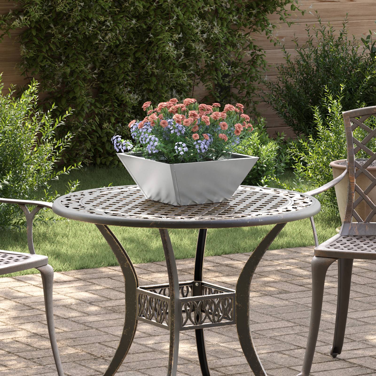 vidaXL Garten Schalenpflanzgefäße 5-tlg 35x35x15 cm Edelstahl