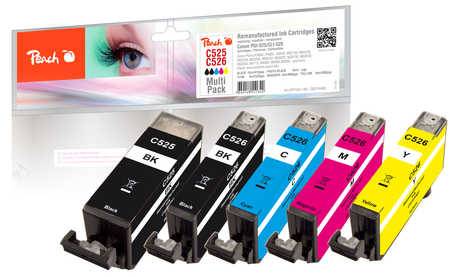 Tintenpatronensatz mit schwarzen, cyan-, magenta- und gelben Patronen mit der Bezeichnung „C525/C526 Multi Pack
