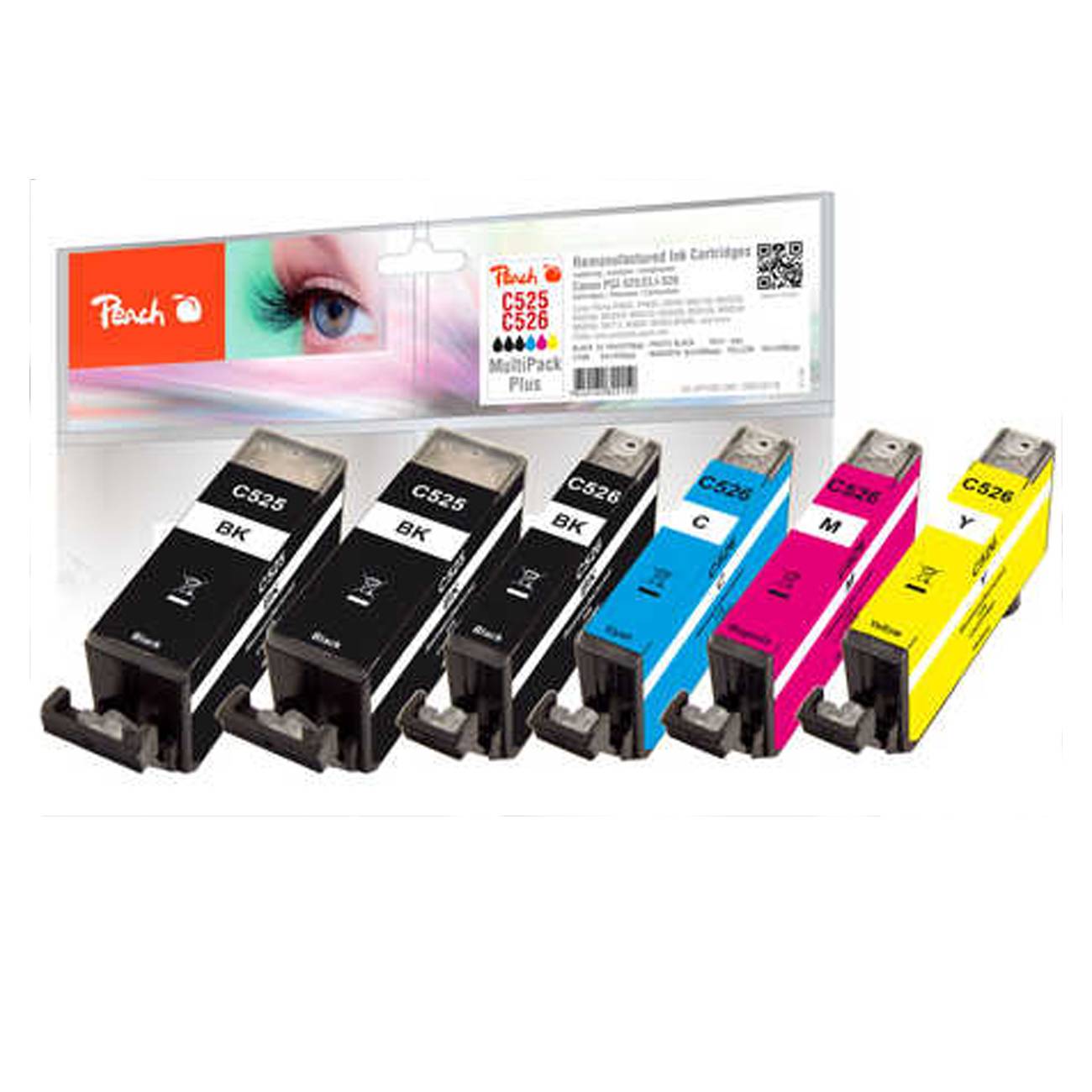 Peach Patrone Canon PGI-525/CLI-526 MultiPack Plus remanufactured Multimedia-Technik Patronen
