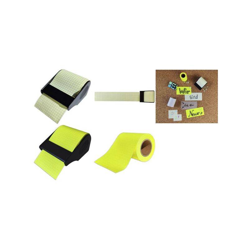 RNK Verlag Haftnotizen-Nachfüllrolle, kariert, pastellgelb