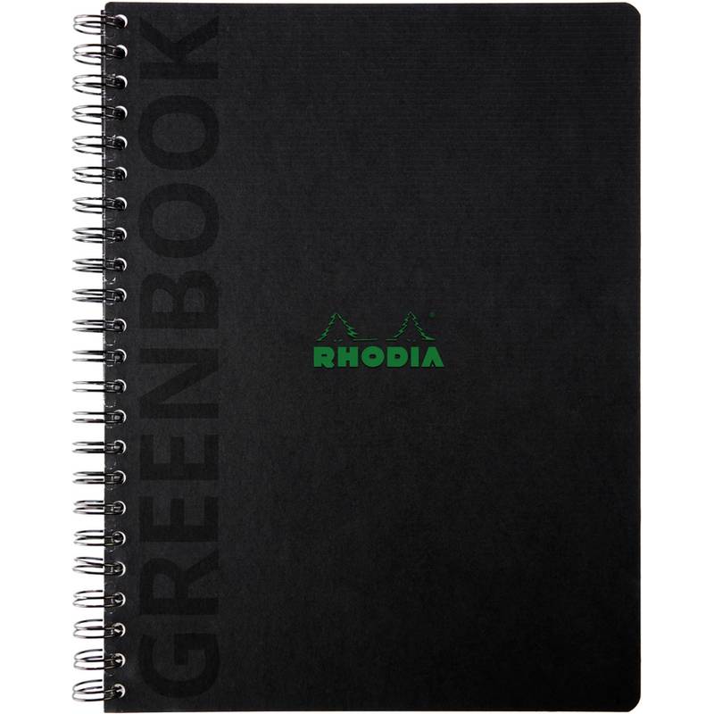 RHODIA Collegeblock GREENBOOK, DIN A4+, kariert, schwarz