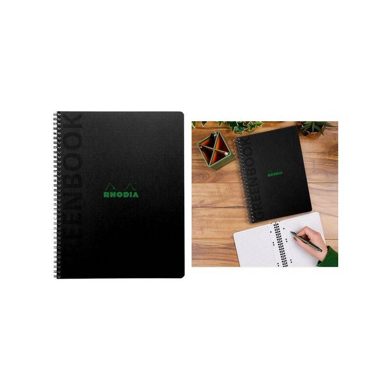 RHODIA Collegeblock GREENBOOK, DIN A5+, liniert, schwarz