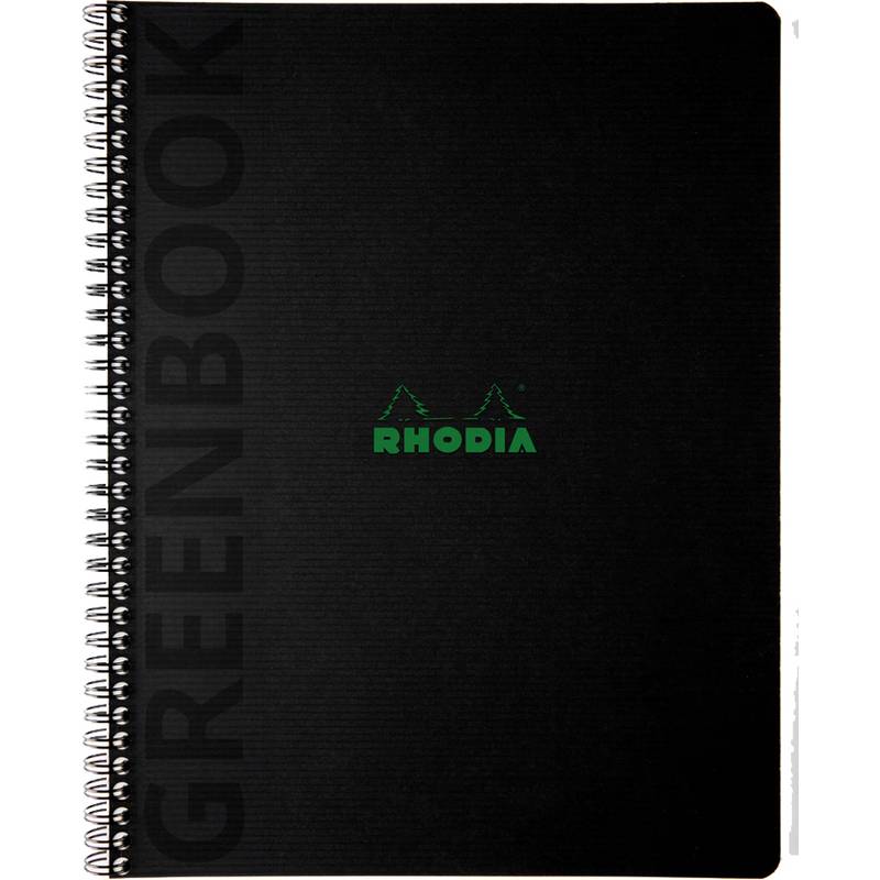 RHODIA Collegeblock GREENBOOK, DIN A4+, kariert, schwarz