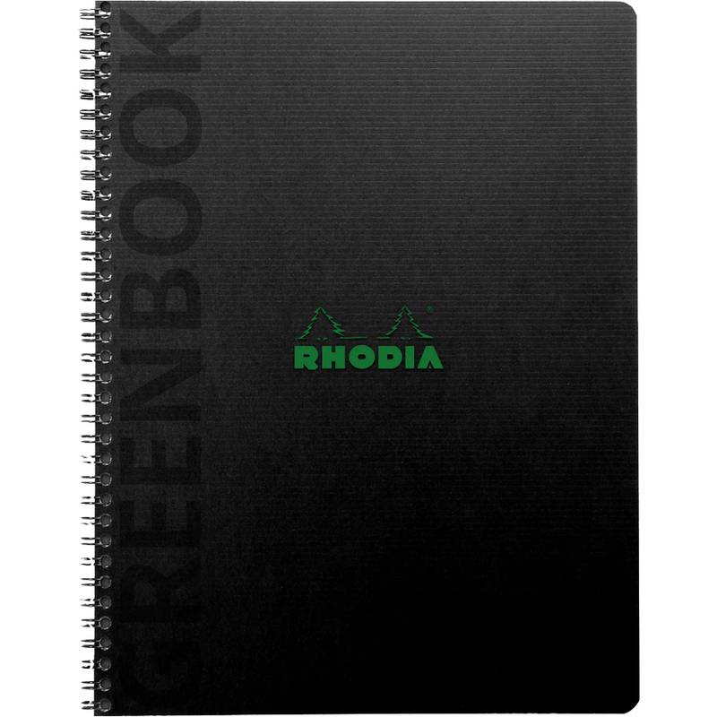 RHODIA Collegeblock GREENBOOK, DIN A5+, kariert, schwarz