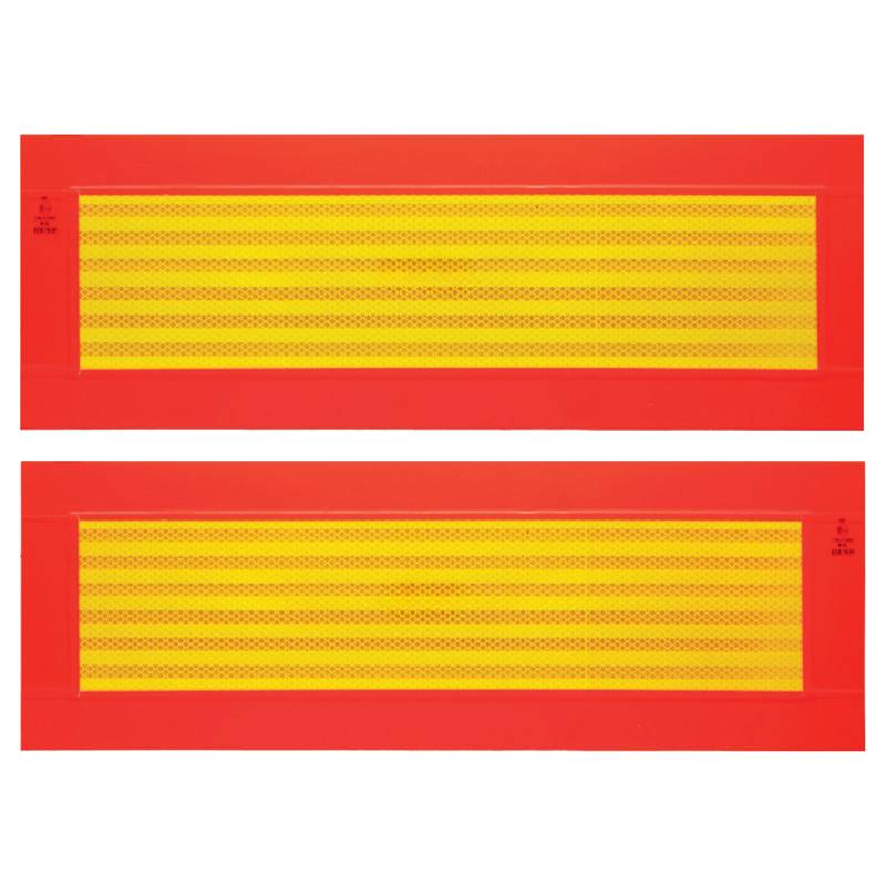 IWH Heckwarntafel für Anhänger, 565 x 195 mm, gelb/rot