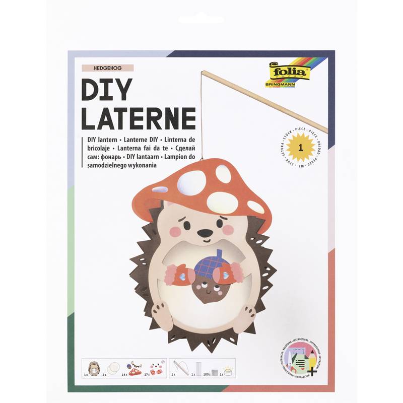 folia Laternen-Bastelset IGEL