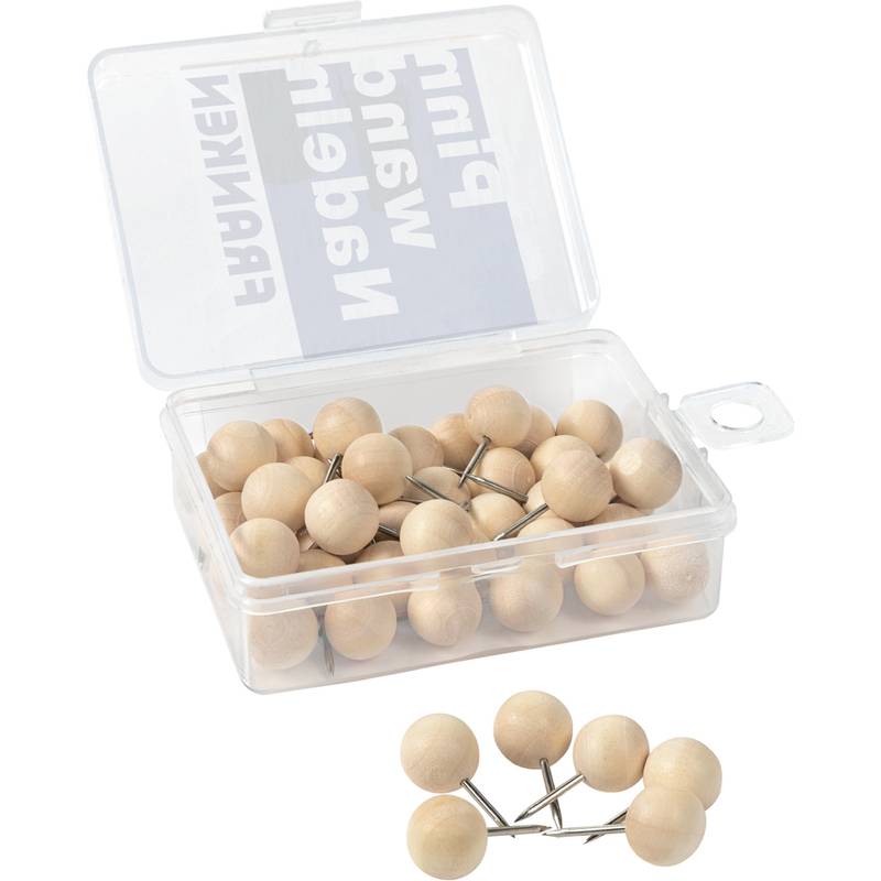 FRANKEN Holz-Pinnwand-Nadeln, rund, Inhalt: 40 Stück