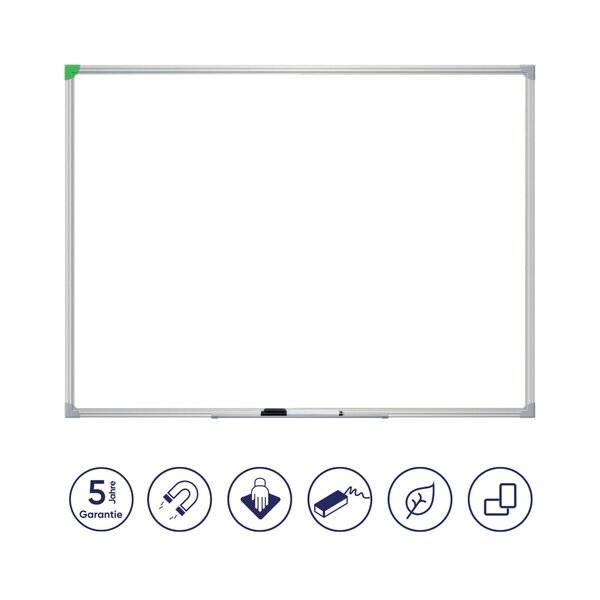 Whiteboard Schreibtafel U-Act, 90x60cm, magnethaftend Alurahmen