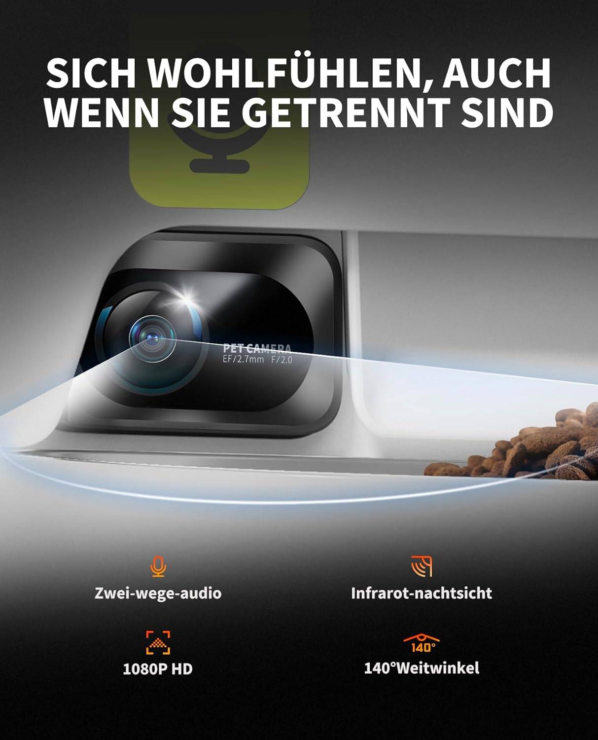 Petkit Futterautomat YumShare Dual-Hopper mit Kamera