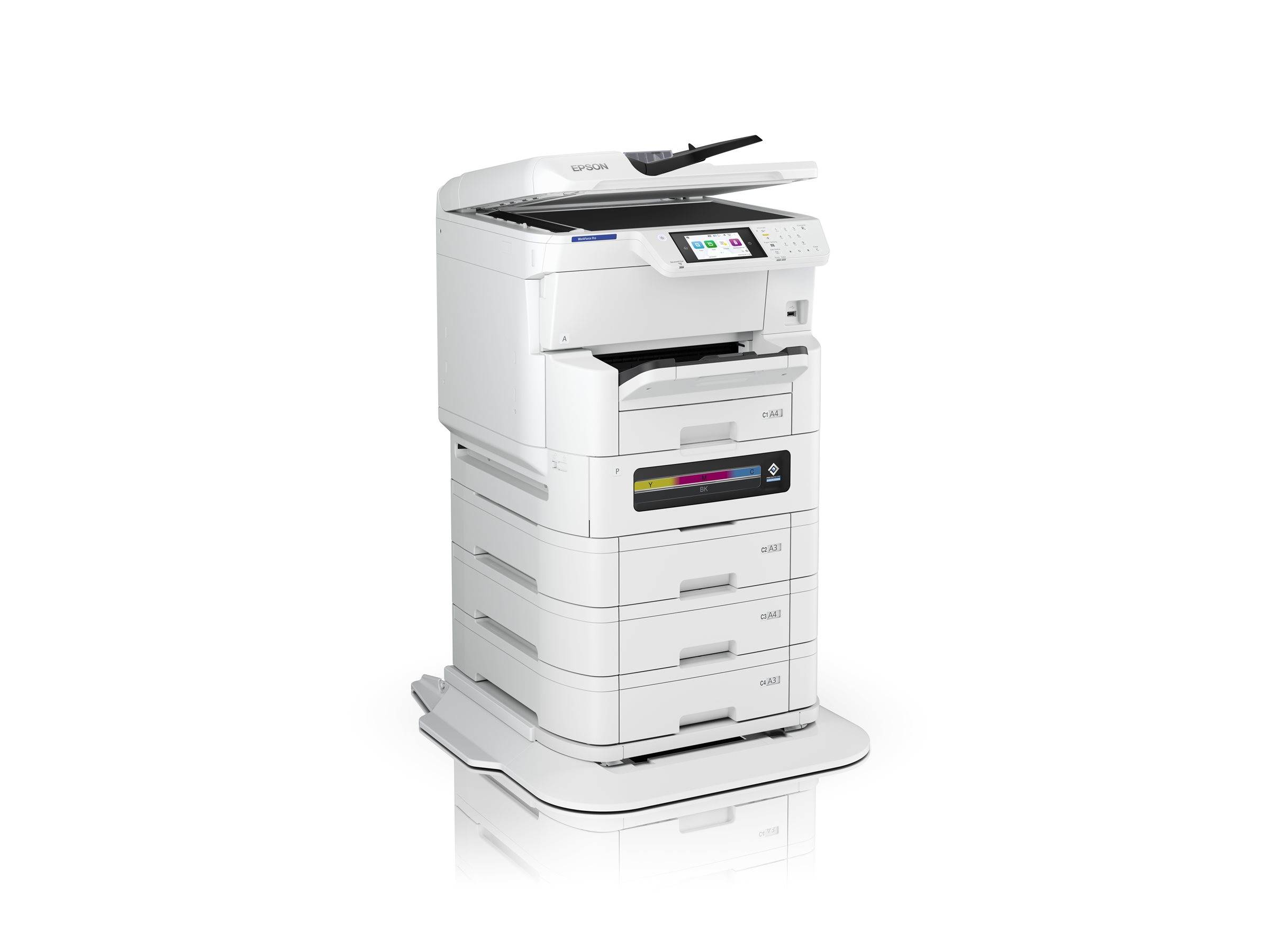 EPSON WorkForce Pro EM-C8100RDWF BAM 4 in 1 Tintenstrahl-Multifunktionsdrucker grau