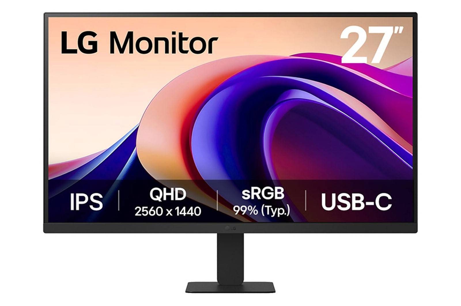 LG 27U631A-B 27" IPS Monitor, 2560 x 1440 QHD / WQHD, 100Hz, 5ms