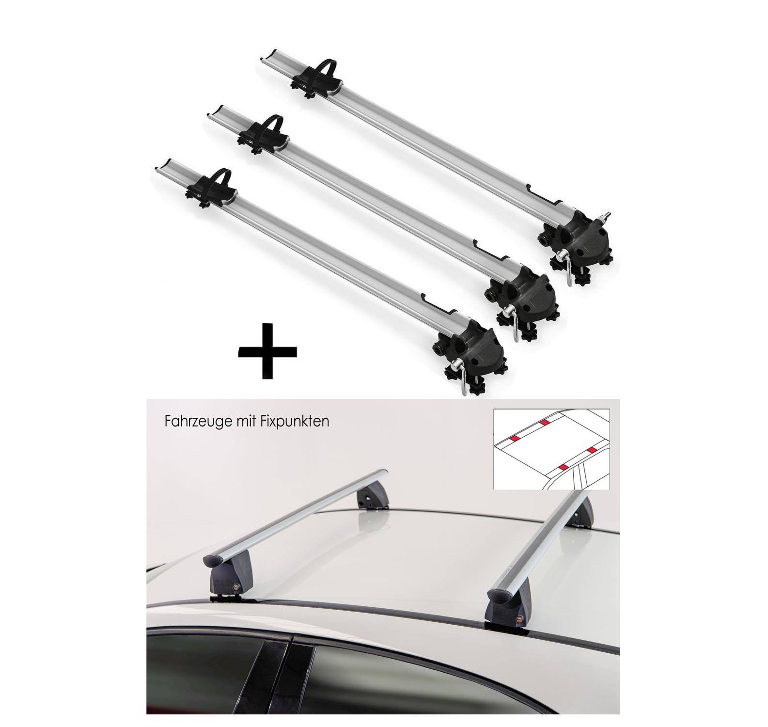 3x Fahrradträger Bike Pro + Dachträger VDP Delta kompatibel mit für Fiat Scudo 1994-2006