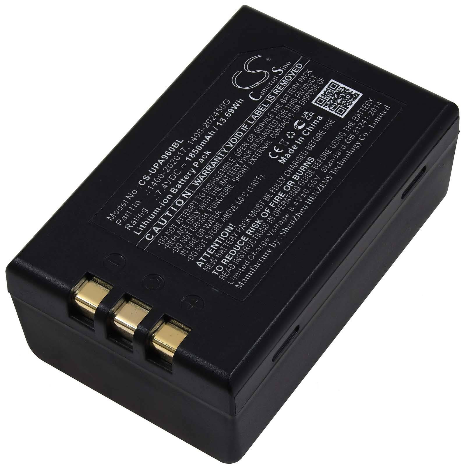 Powery Akku für Unitech RH767 RH767C Barcode-Scanner, 7,4V, Li-Ion