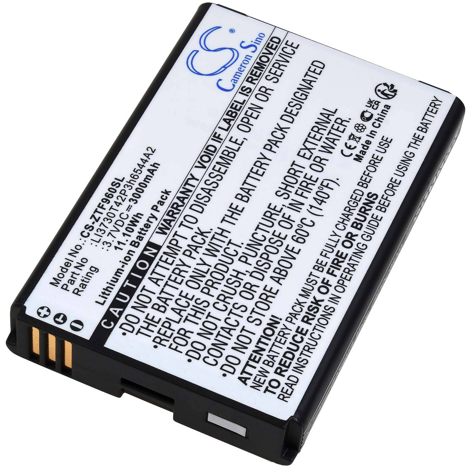 Powery Akku passend für WLAN HotSpot T-Mobile Sonic 2.0 LTE MF96 ZTE Z289 Typ LI3730T42P3h6544A2, 3,7V, Li-Ion