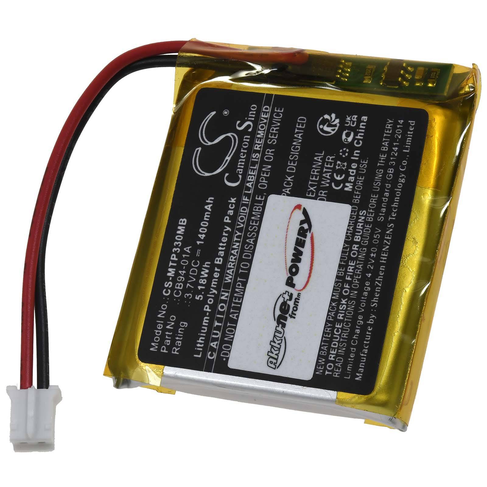 Powery Akku für Motorola MBP36PU Babyphone, 3,7V, Li-Polymer