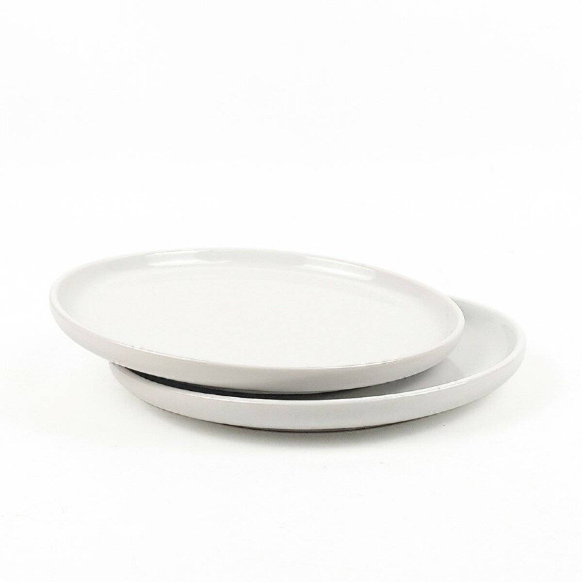 2er-Set Dessertteller aus hochwertigem Steingut - ø20 cm, robust & pflegeleicht
